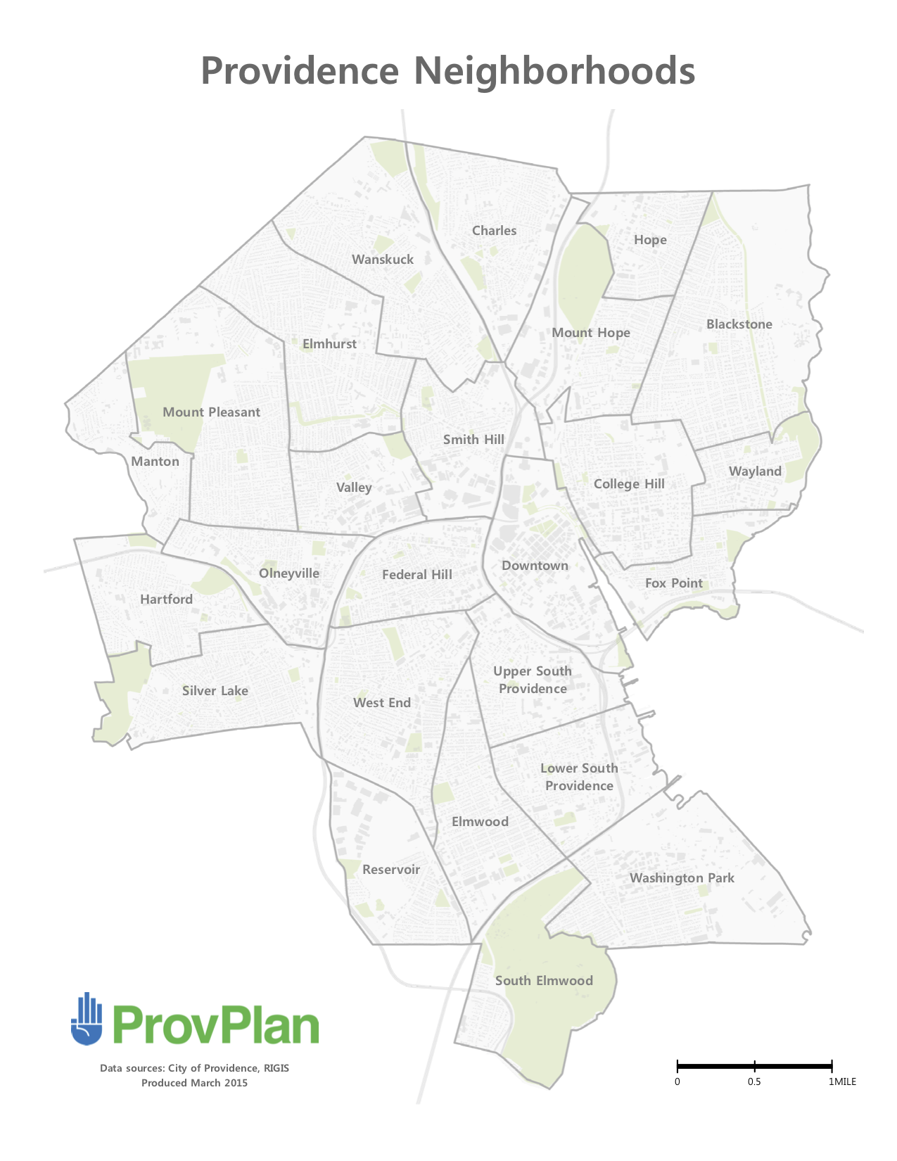 Map of Providence neighborhoods